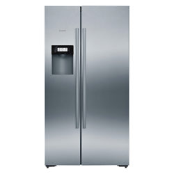 Bosch KAD92AI30 American Style Freestanding Fridge Freezer, A+ Energy Rating, 91cm Wide, Silver Inox